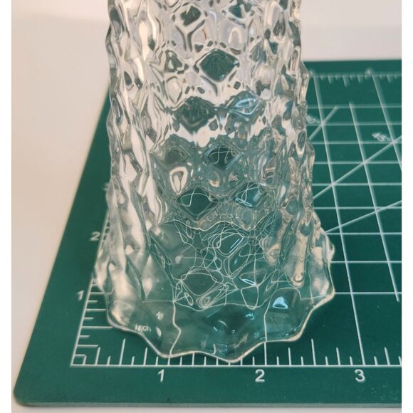 Vintage Fostoria American Cube Pattern Glass Vases, Glass Sugar and Creamer - Picture 8 of 13